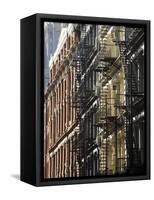 Fire Escapes on the Outside of Buildings in Spring Street, Soho, Manhattan, New York, USA-Robert Harding-Framed Stretched Canvas