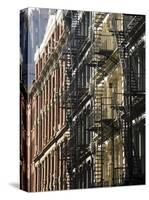 Fire Escapes on the Outside of Buildings in Spring Street, Soho, Manhattan, New York, USA-Robert Harding-Stretched Canvas