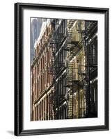 Fire Escapes on the Outside of Buildings in Spring Street, Soho, Manhattan, New York, USA-Robert Harding-Framed Photographic Print