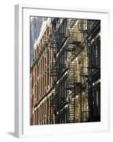 Fire Escapes on the Outside of Buildings in Spring Street, Soho, Manhattan, New York, USA-Robert Harding-Framed Photographic Print