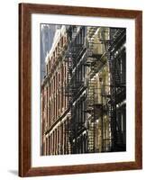 Fire Escapes on the Outside of Buildings in Spring Street, Soho, Manhattan, New York, USA-Robert Harding-Framed Photographic Print