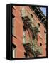 Fire Escapes on the Outside of Buildings in Spring Street, Soho, Manhattan, New York, USA-Robert Harding-Framed Stretched Canvas