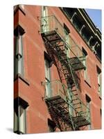 Fire Escapes on the Outside of Buildings in Spring Street, Soho, Manhattan, New York, USA-Robert Harding-Stretched Canvas