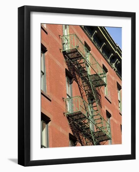 Fire Escapes on the Outside of Buildings in Spring Street, Soho, Manhattan, New York, USA-Robert Harding-Framed Photographic Print