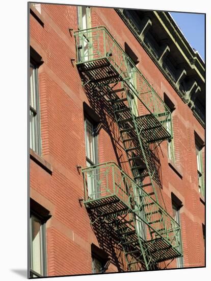 Fire Escapes on the Outside of Buildings in Spring Street, Soho, Manhattan, New York, USA-Robert Harding-Mounted Photographic Print