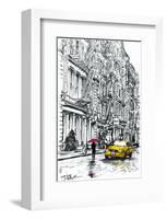 Fire Escapes Study-Loui Jover-Framed Art Print