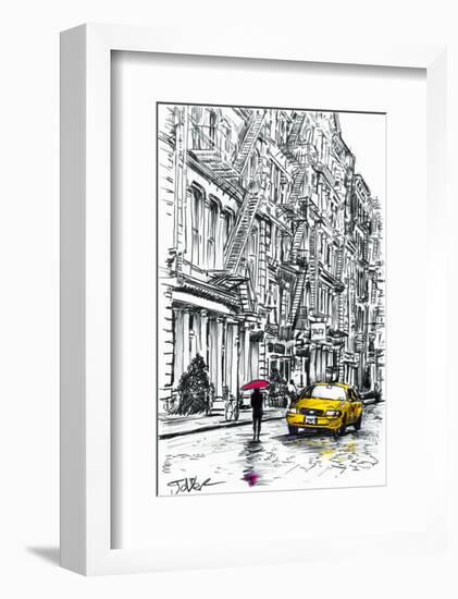 Fire Escapes Study-Loui Jover-Framed Art Print