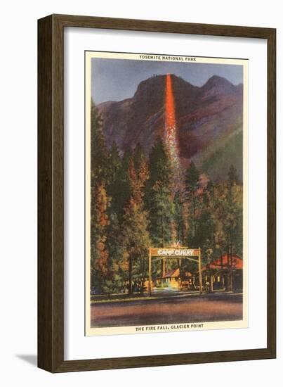 Fire Fall, Glacier Point, Yosemite, California-null-Framed Art Print