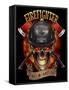 Fire Fighter Skull-FlyLand Designs-Framed Stretched Canvas