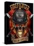 Fire Fighter Skull-FlyLand Designs-Stretched Canvas