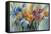 Fire Flowers-Silvia Vassileva-Framed Stretched Canvas