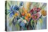 Fire Flowers-Silvia Vassileva-Stretched Canvas