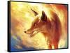 Fire Fox-JoJoesArt-Framed Stretched Canvas