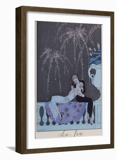 Fire, from Falbalas and Fanfreluches-Georges Barbier-Framed Giclee Print