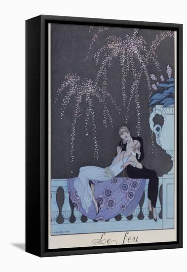 Fire, from Falbalas and Fanfreluches-Georges Barbier-Framed Stretched Canvas