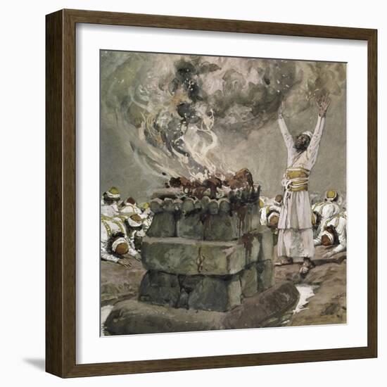 Fire from Heaven Consumes the Sacrifice-James Tissot-Framed Giclee Print