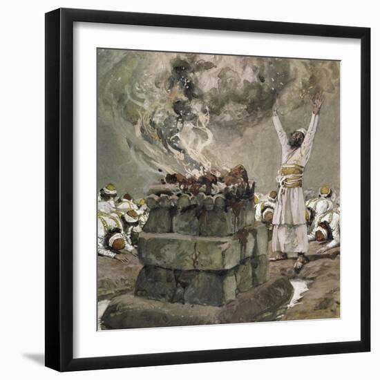 Fire from Heaven Consumes the Sacrifice-James Tissot-Framed Giclee Print