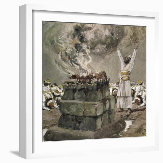 Fire from Heaven Consumes the Sacrifice-James Tissot-Framed Giclee Print