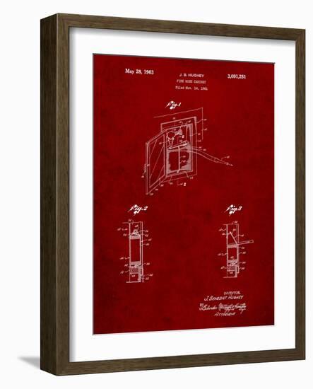 Fire Hose Cabinet 1961 Patent-Cole Borders-Framed Art Print