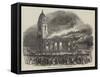 Fire in All Saints' Church, at Manchester-null-Framed Stretched Canvas