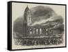 Fire in All Saints' Church, at Manchester-null-Framed Stretched Canvas