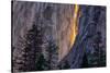 Fire In Close, Firefall, Horsetail Falls, Yosemite National Park, Rare Light-Vincent James-Stretched Canvas