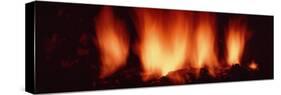 Fire in Fireplace-null-Stretched Canvas