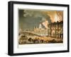 Fire in London, 1808-Thomas Rowlandson-Framed Giclee Print