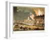 Fire in London, 1808-Thomas Rowlandson-Framed Giclee Print