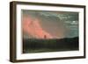 Fire in London Seen from Hampstead (Oil on Paper Laid on Panel)-John Constable-Framed Giclee Print