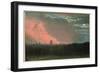 Fire in London Seen from Hampstead (Oil on Paper Laid on Panel)-John Constable-Framed Giclee Print