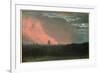 Fire in London Seen from Hampstead (Oil on Paper Laid on Panel)-John Constable-Framed Giclee Print