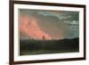 Fire in London Seen from Hampstead (Oil on Paper Laid on Panel)-John Constable-Framed Giclee Print