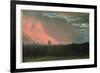 Fire in London Seen from Hampstead (Oil on Paper Laid on Panel)-John Constable-Framed Giclee Print