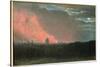 Fire in London Seen from Hampstead (Oil on Paper Laid on Panel)-John Constable-Stretched Canvas