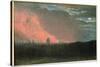 Fire in London Seen from Hampstead (Oil on Paper Laid on Panel)-John Constable-Stretched Canvas