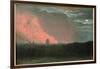 Fire in London Seen from Hampstead (Oil on Paper Laid on Panel)-John Constable-Framed Giclee Print