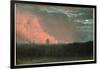 Fire in London Seen from Hampstead (Oil on Paper Laid on Panel)-John Constable-Framed Giclee Print