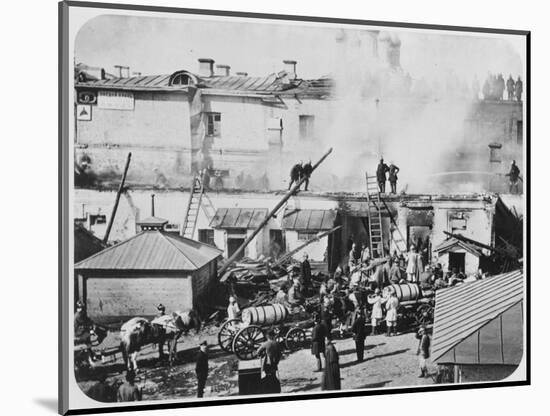 Fire in Moscow, Russia, 1872-null-Mounted Giclee Print