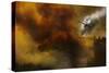 Fire in National Park of Cilento (Sa) - Italy-Antonio Grambone-Stretched Canvas