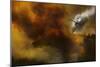 Fire in National Park of Cilento (Sa) - Italy-Antonio Grambone-Mounted Photographic Print