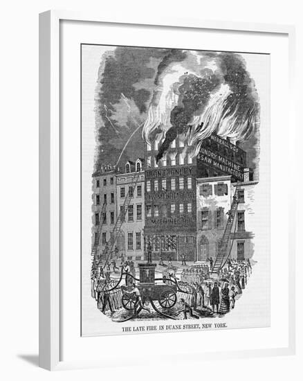 Fire in New York-null-Framed Giclee Print