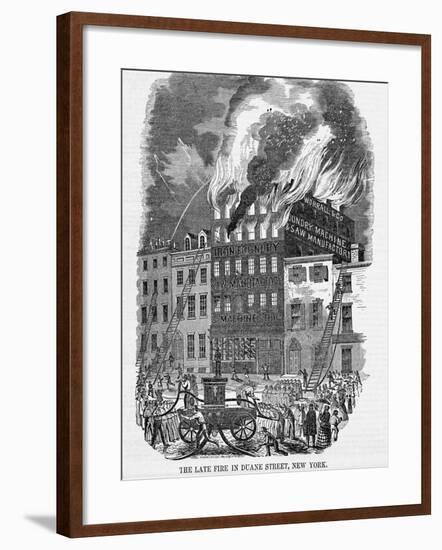 Fire in New York-null-Framed Giclee Print