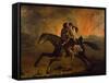 Fire in Pampa and Flight of Indigenous People-Franklin Rawson-Framed Stretched Canvas