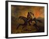 Fire in Pampa and Flight of Indigenous People-Franklin Rawson-Framed Giclee Print