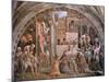 Fire in the Borgo, from the "Stanza Dell"Incendio" circa 1514-17-Raphael & Giulio Romano-Mounted Giclee Print