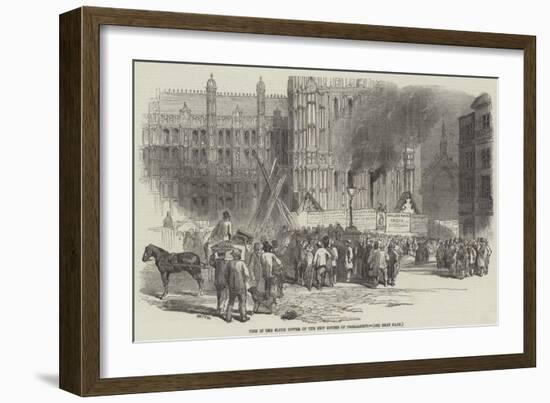 Fire in the Clock Tower of the New Houses of Parliament-null-Framed Giclee Print