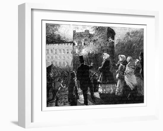 Fire in the Prince of Wales's Tower, Windsor Castle, C1850S-William Barnes Wollen-Framed Giclee Print