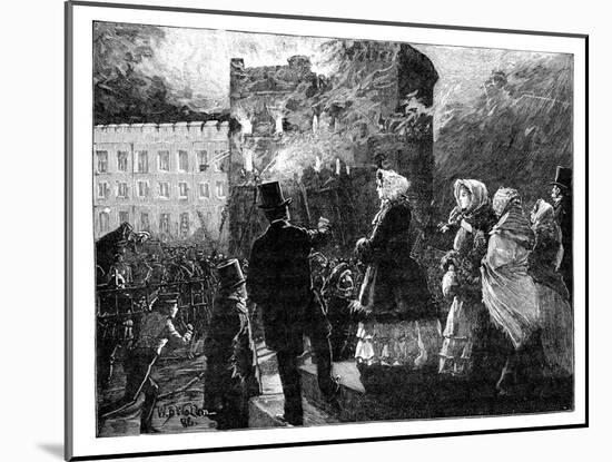 Fire in the Prince of Wales's Tower, Windsor Castle, C1850S-William Barnes Wollen-Mounted Giclee Print