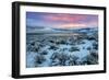 Fire in the Sky and Frosty Landscape, Hayden Valley, Yellowstone-Vincent James-Framed Photographic Print